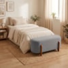 Puff Recamier Organico Imperial 90 cm Boucle Cinza IMPO