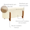 Puff Recamier Organico Imperial 90 cm Boucle Creme IMPO