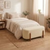 Puff Recamier Organico Imperial 90 cm Boucle Creme IMPO