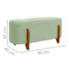 Puff Recamier Organico Imperial 90 cm Boucle Oliva IMPO
