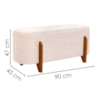 Puff Recamier Organico Imperial 90 cm Boucle Rose IMPO
