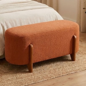 Puff Recamier Organico Imperial 90 cm Boucle Terracota IMPO