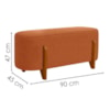 Puff Recamier Organico Imperial 90 cm Boucle Terracota IMPO
