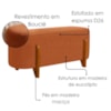 Puff Recamier Organico Imperial 90 cm Boucle Terracota IMPO