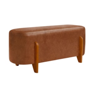 Puff Recamier Organico Imperial 90 cm Corino Avelã Camel IMPO