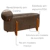 Puff Recamier Organico Imperial 90 cm Corino Canela IMPO