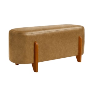 Puff Recamier Organico Imperial 90 cm Corino Whisky IMPO
