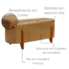 Puff Recamier Organico Imperial 90 cm Corino Whisky IMPO