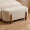 Puff Recamier Organico Imperial 90 cm Linho Bege IMPO