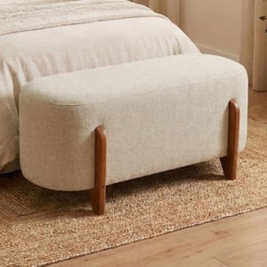 Puff Recamier Organico Imperial 90 cm Linho Bege IMPO