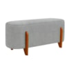 Puff Recamier Organico Imperial 90 cm Linho Cinza IMPO