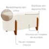 Puff Recamier Organico Imperial 90 cm Linho Cru IMPO