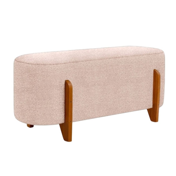 Puff Recamier Organico Imperial 90 cm Linho Rose IMPO