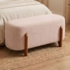 Puff Recamier Organico Imperial 90 cm Linho Rose IMPO