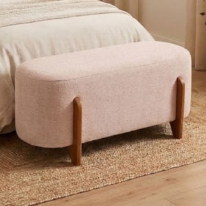 Puff Recamier Organico Imperial 90 cm Linho Rose IMPO