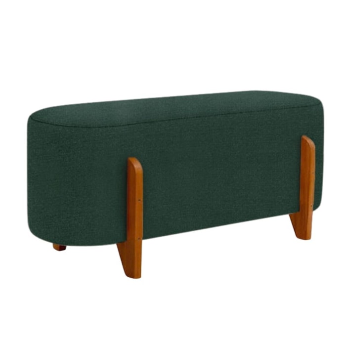 Puff Recamier Organico Imperial 90 cm Linho Verde Musgo IMPO