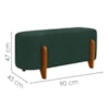 Puff Recamier Organico Imperial 90 cm Linho Verde Musgo IMPO