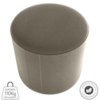 Puff Redondo Copenhage Veludo Maserati Marrom Claro Milani Store