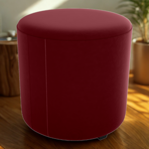 Puff Redondo Copenhage Veludo Maserati Vermelho Milani Store