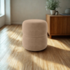 Puff Redondo Decorativo 49X43 cm Paris Boucle Bege Milani Store