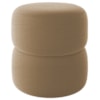 Puff Redondo Decorativo 49X43 cm Paris Linho Bege Milani Store
