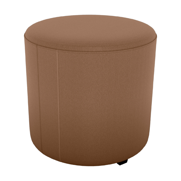 Puff Redondo Decorativo Copenhage 43 cm Veludo Inca Ferrugem Milani Store