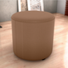 Puff Redondo Decorativo Copenhage 43 cm Veludo Inca Ferrugem Milani Store