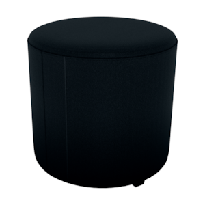 Puff Redondo Decorativo Copenhage 43 cm Veludo Inca Preto Milani Store