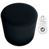 Puff Redondo Decorativo Copenhage 43 cm Veludo Inca Preto Milani Store