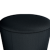 Puff Redondo Decorativo Copenhage 43 cm Veludo Inca Preto Milani Store