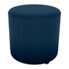 Puff Redondo Decorativo Copenhage 43x43 cm Veludo Azul Milani Store