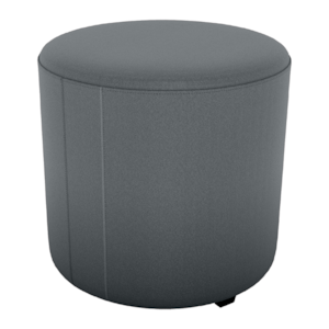 Puff Redondo Decorativo Copenhage 43x43 cm Veludo Cinza Milani Store