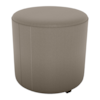 Puff Redondo Decorativo Copenhage 43x43 cm Veludo Marrom Claro Milani Store