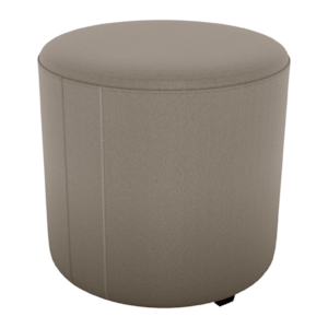 Puff Redondo Decorativo Copenhage 43x43 cm Veludo Marrom Claro Milani Store