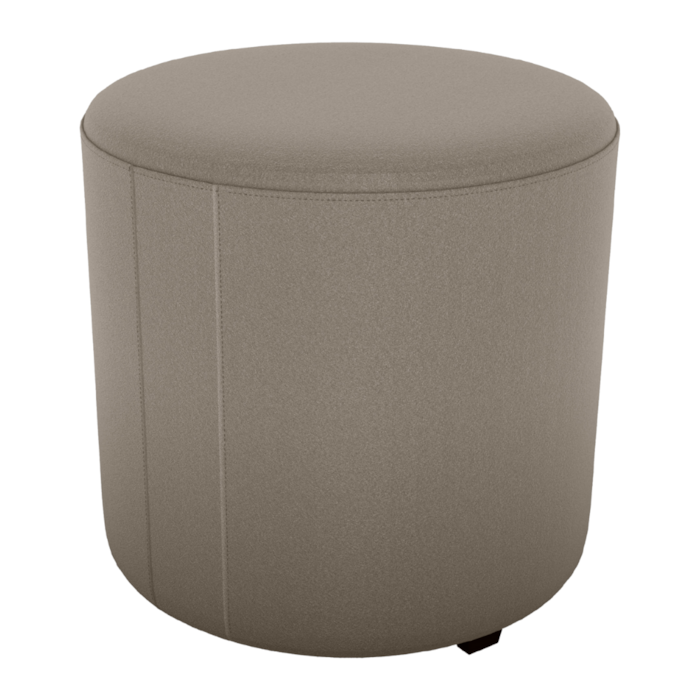 Puff Redondo Decorativo Copenhage 43x43 cm Veludo Marrom Claro Milani Store