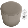 Puff Redondo Decorativo Copenhage 43x43 cm Veludo Marrom Claro Milani Store