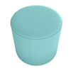 Puff Redondo Decorativo Copenhage 43x43 cm Veludo Milani Store