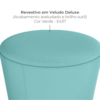 Puff Redondo Decorativo Copenhage 43x43 cm Veludo Milani Store