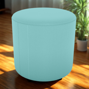 Puff Redondo Decorativo Copenhage 43x43 cm Veludo Milani Store