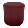 Puff Redondo Decorativo Copenhage 43x43 cm Veludo Vermelho Milani Store