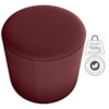 Puff Redondo Decorativo Copenhage 43x43 cm Veludo Vermelho Milani Store
