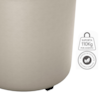 Puff Redondo Decorativo Copenhage Corano Bege Milani Store