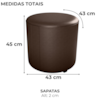 Puff Redondo Decorativo Copenhage Corano Marrom Milani Store