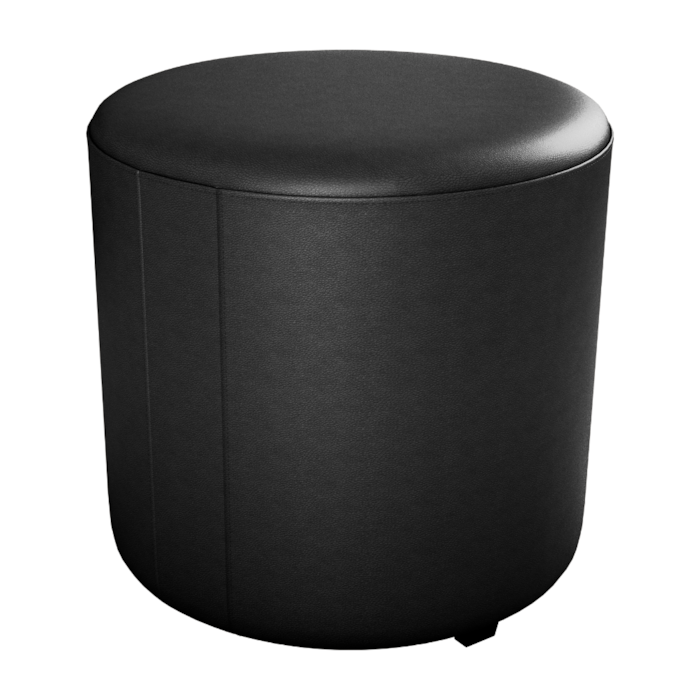 Puff Redondo Decorativo Copenhage Corano Preto Milani Store