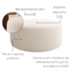 Puff Redondo Organico Imperial 40x80 cm Boucle Bege IMPO