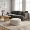 Puff Redondo Organico Imperial 40x80 cm Boucle Bege IMPO