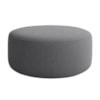 Puff Redondo Organico Imperial 40x80 cm Boucle Cinza IMPO