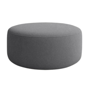 Puff Redondo Organico Imperial 40x80 cm Boucle Cinza IMPO