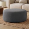 Puff Redondo Organico Imperial 40x80 cm Boucle Cinza IMPO