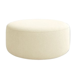 Puff Redondo Organico Imperial 40x80 cm Boucle Creme IMPO